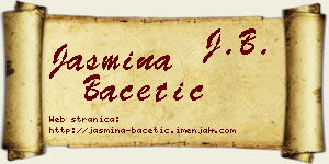 Jasmina Bacetić vizit kartica